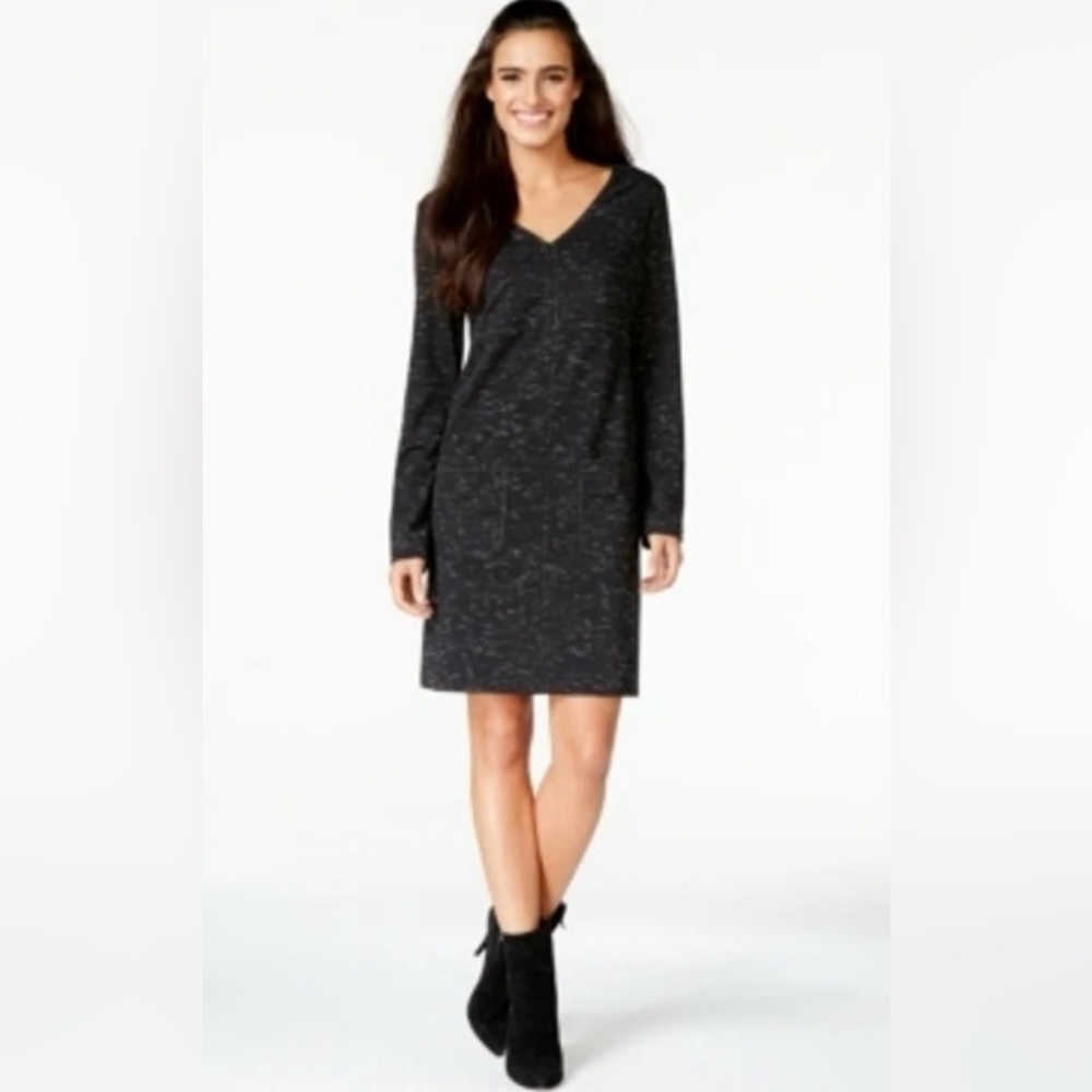Max Studio Black Long-Sleeve Dress